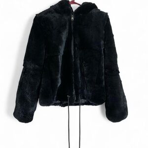 ✨ LUXE REAL FUR HOODED JACKET ✨ Size Medium